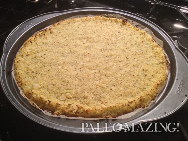 Paleo Goat Cheese Pizza Herb and Salami
