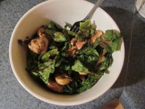 Paleo Swiss Chard and Mushrooms with Cajun’s Choice Blackened Seasoning