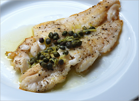 Paleo Gluten Free Sole Vin Blanc with Ginger-Lime Butter