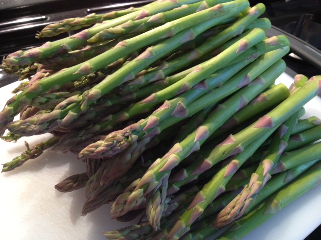 Farm fresh organic asparagus
