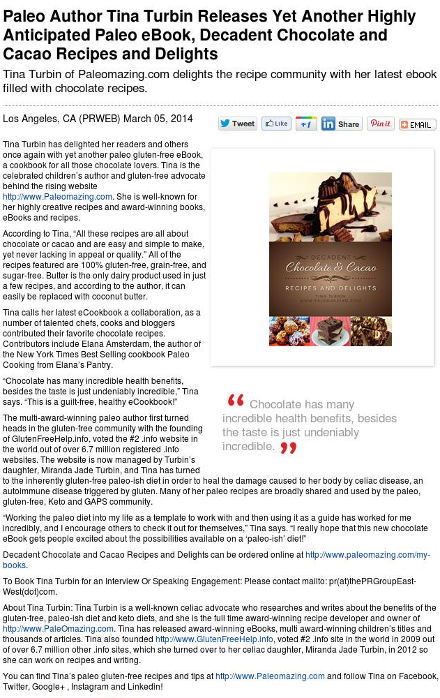 Chocolates eBook PR