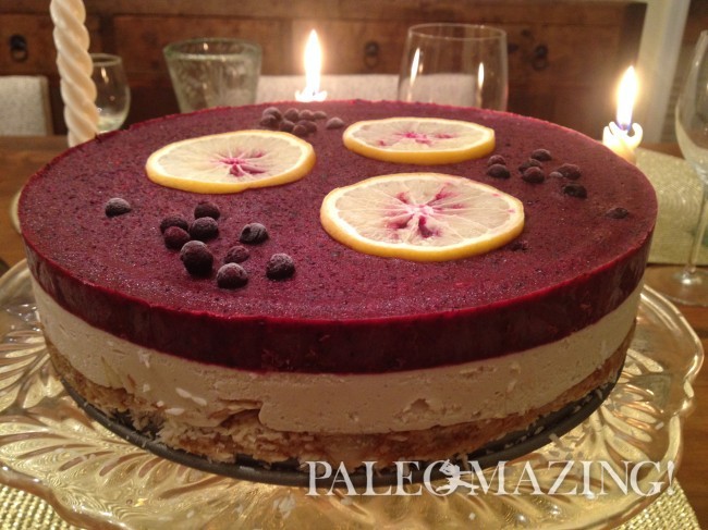 Raw Vanilla Cheezecake with Orange Berry Sauce