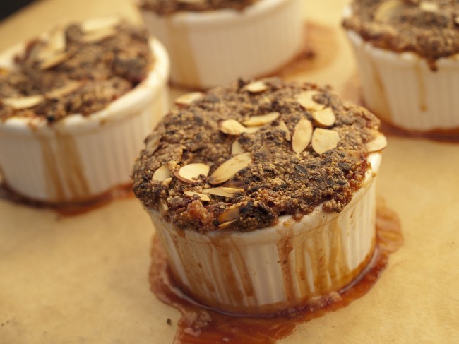 Peach Almond Crisp from Well Fed