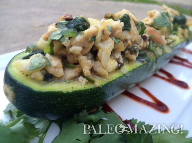 Paleo Mexican Stuffed Zucchini Boats