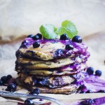 Blueberry Pancakes with Blueberry Cream