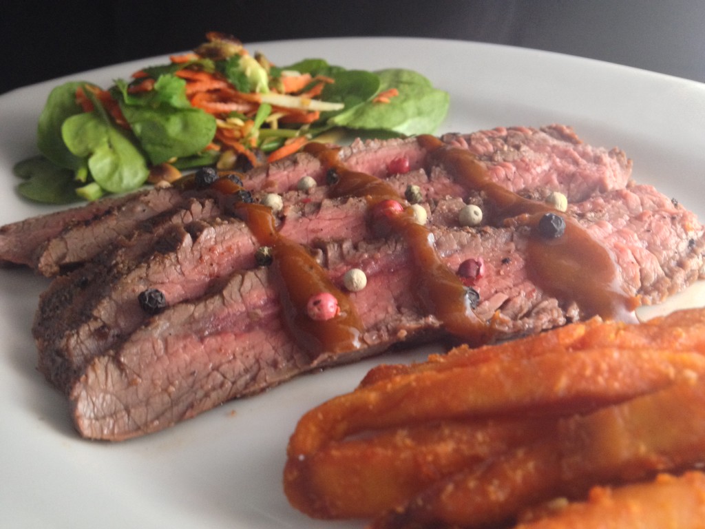 Grass-fed sirloin steaks