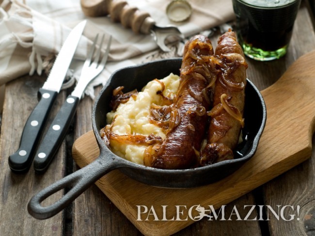 Bangers and Mash Gone Paleo!