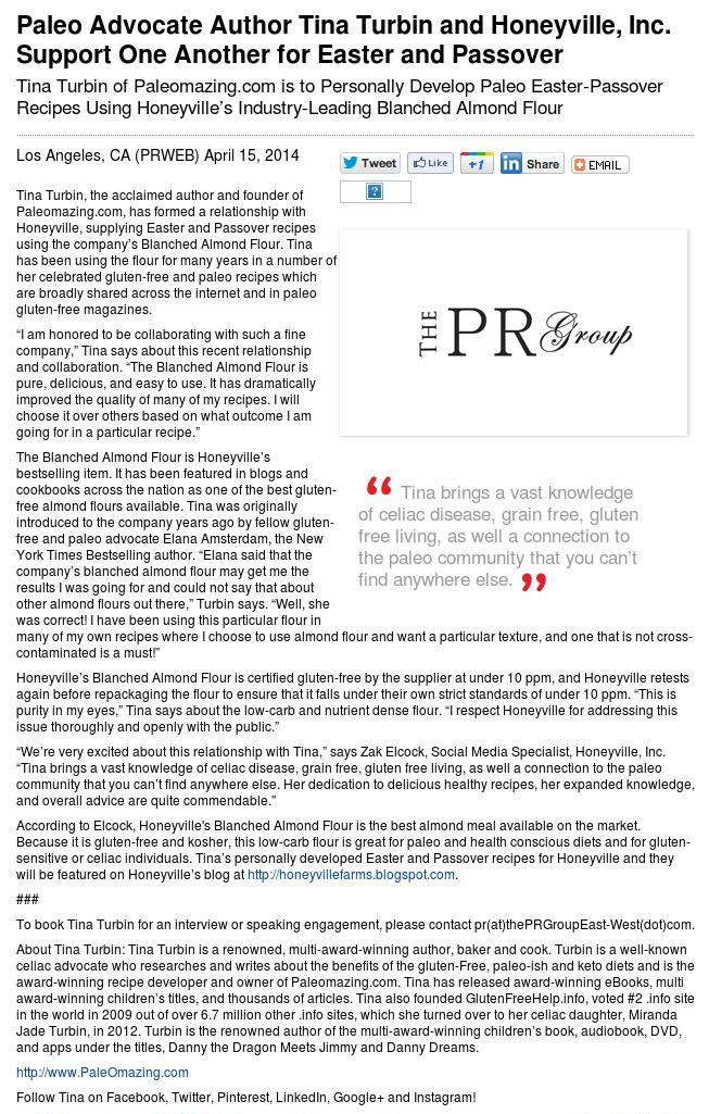 Honeyville Press Release