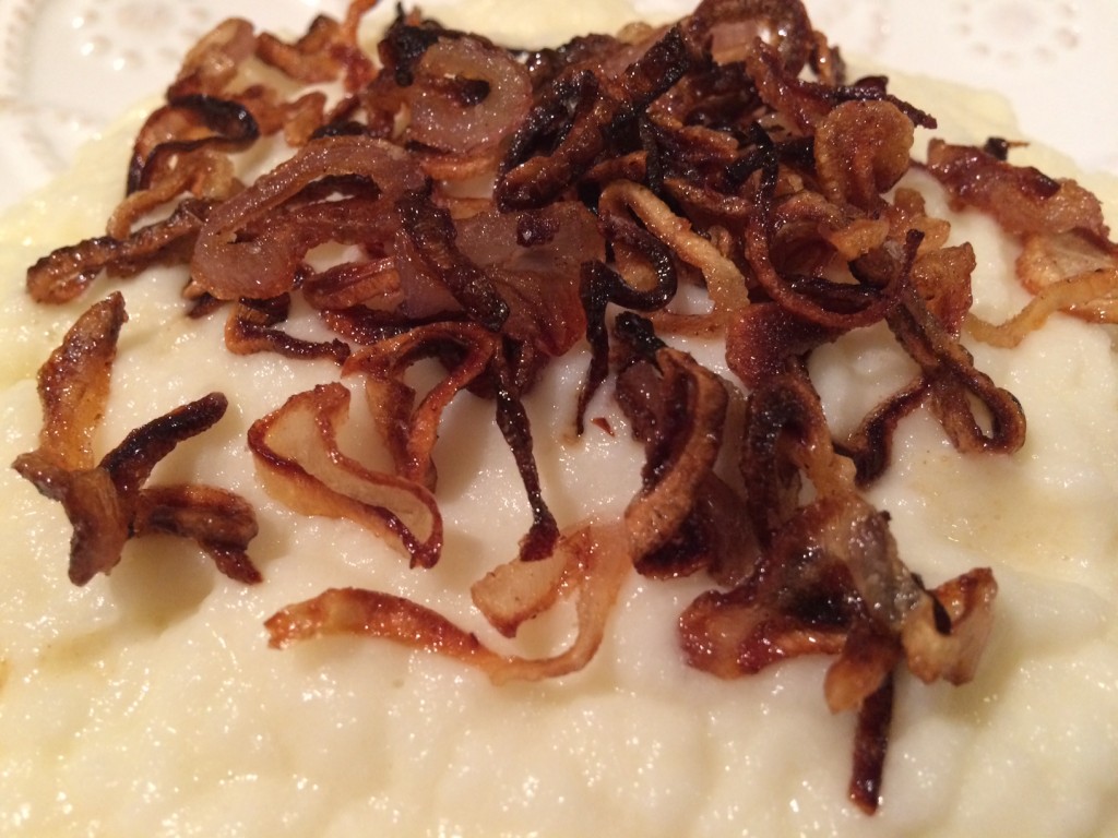 Mashed Turnips with Crispy Shallots