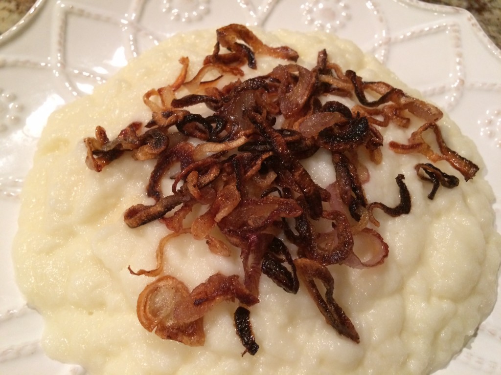 Mashed Turnips with Crispy Shallots