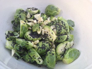 Black Sesame Brussels sprouts - featured