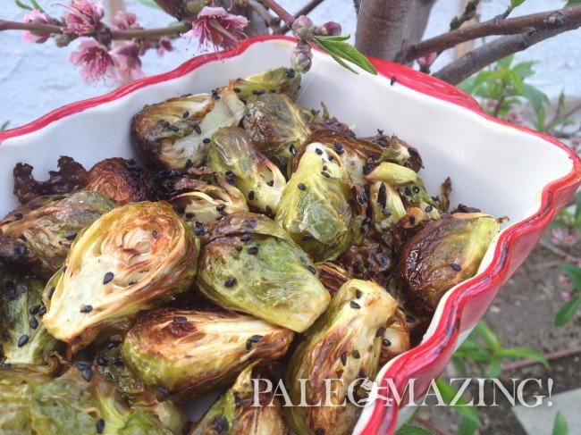 Black Sesame Brussels Sprouts