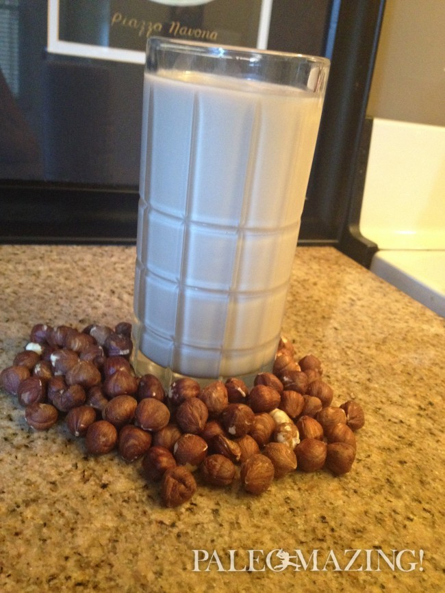 Hazelnut Milk with “Malted” Chocolate and Bananas