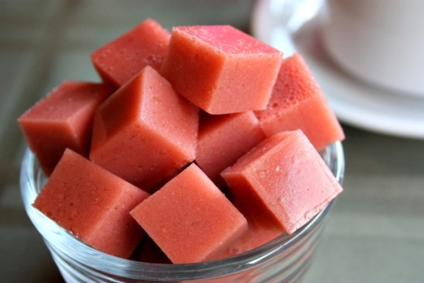 Paleo Lemon and Strawberry Jelly Squares