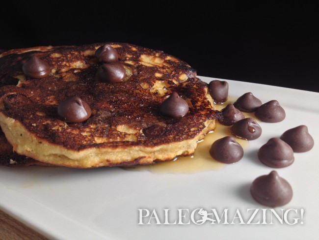Paleo Chocolate Chip Pancakes