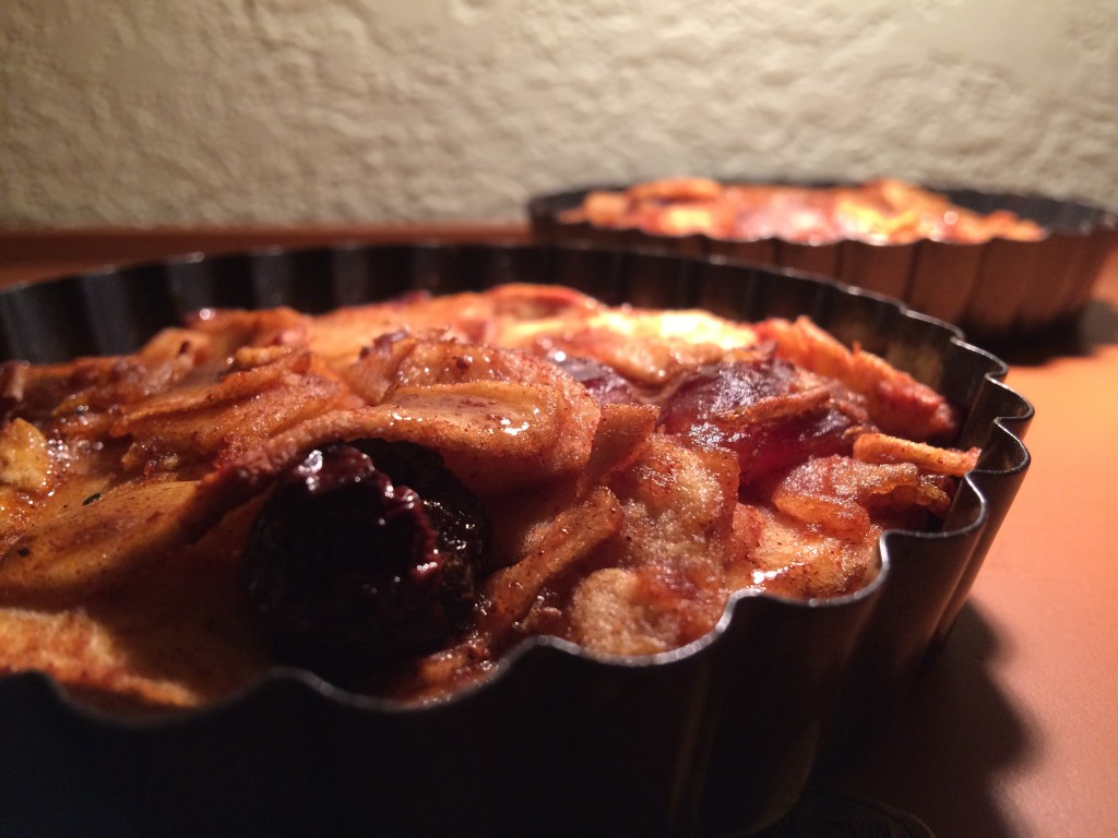 Apple Tarts with Cherries 