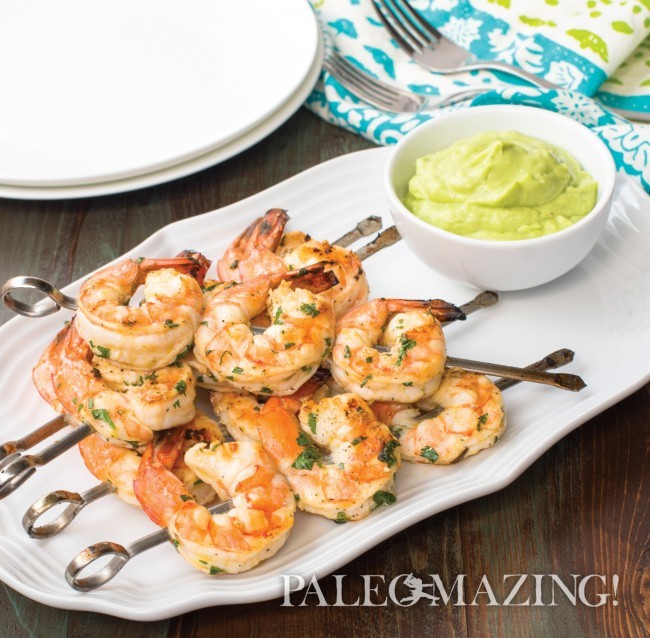 Cilantro Lime Shrimp with Avocado Puree