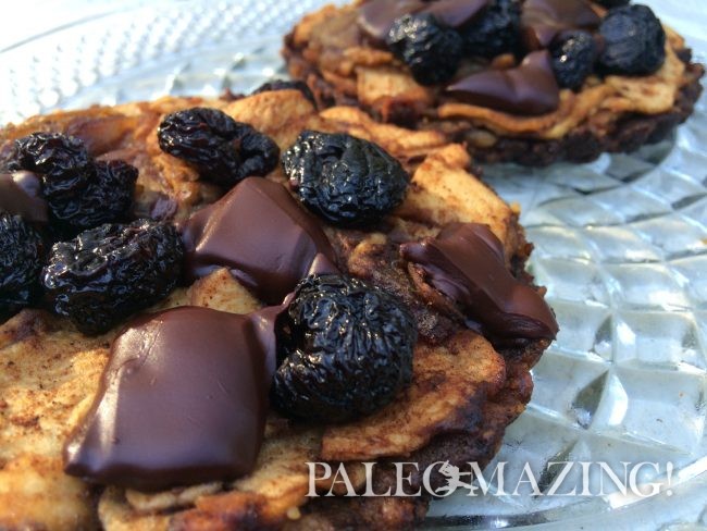 Paleo Chocolate Cherry Apple Tarts
