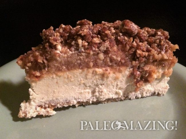 Paleo Apple Crumble Cheesecake