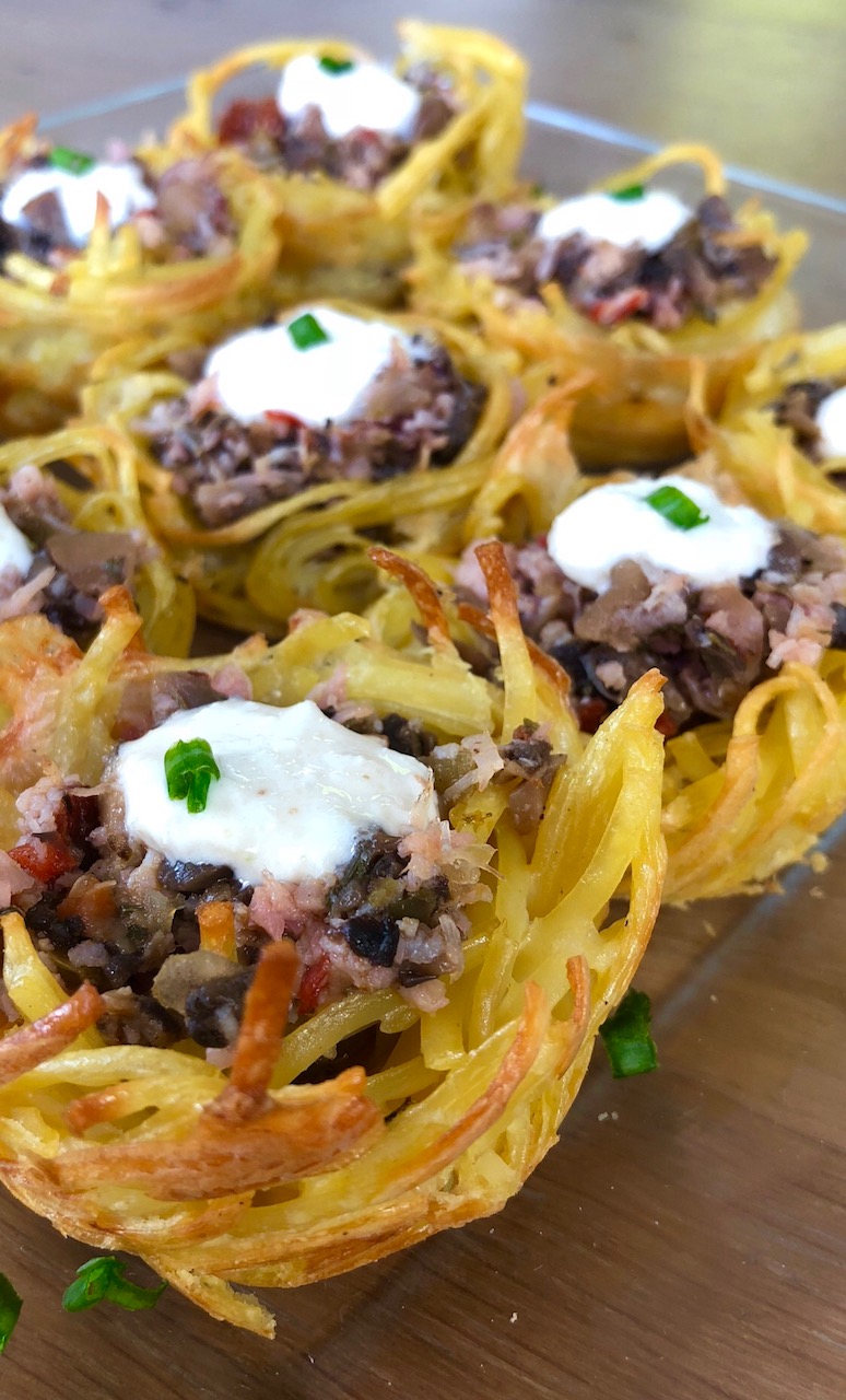 Tuscan Stuffed Noodle Nests Appetizer 4